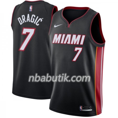 NBA Mænd Trøje Miami Heat Goran Dragic 7 Nike 2017-18 Sort Swingman
